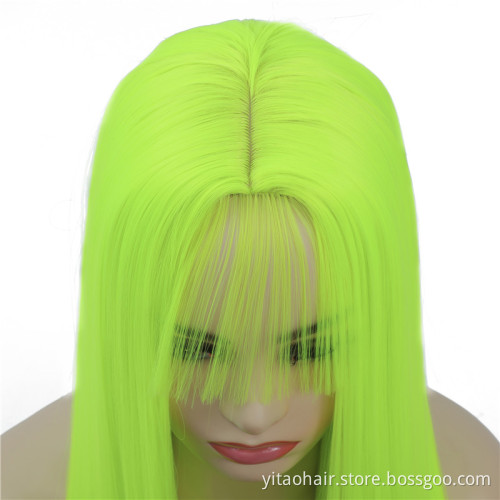 New Style Curly Lace Front Wig Cosplay Cheap Synthetic Wigs Light French Hair Long HEN Technique Color Weight Material